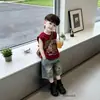 Conjunto de Verão para Meninos 2026 Novo Tendência Legal Estiloso Conjunto de Duas Peças de Manga Curta para Meninos Roupas de Verão Infantis Estilo de Rua 8