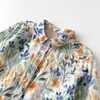 Novo Estilo Primavera e Verão 2026 Saia Longa Slimming com Estampa de Bolinhas para Mulheres, Camisa Casual Elegante Solta Fresca com Mangas Longas