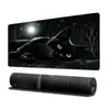 Gato Preto e Branco Mouse Pad Grande Desenho Animado Fofo Borracha Antiderrapante Mouse Pad Extra Grande Tapete de Mesa Design Personalizado