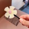 Artefacto para Acabado de Cabello Roto Pastoral de Niña Peineta de Inserción para Flequillo Dulce de Niños Horquilla para Bebé Tocado Peine para Cabello de Niñas