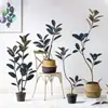 Planta Artificial Verde Diamante Negro Decoração de Sala de Estar de Alto Padrão Enfeites de Chão Árvore Falsa Grande para Interior Planta Biônica