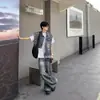 Chaleco de mezclilla bordado de alta gama para hombre, chaqueta de trabajo de corte holgado, marca de moda, bordes deshilachados, sin mangas, talla grande