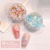 Acessórios de Nail Art de Verão Gelatina Transparente Gelo Diamante Colorido Cascalho de Formato Especial Pérola Diamante Decorativo DIY Materiais de Unha Vestíveis