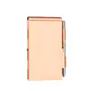 Caja de Tarjetas de Aleación de Aluminio al por Mayor con Bolígrafo, Desgarrable, Moderna, Conveniente y Creativa Cuaderno, Mini Cuaderno de Metal Multicolor