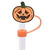Serie Divertida Creativa de Calabazas Goma Suave PVC Tapa para Popote a Prueba de Polvo DIY Tapa Decorativa para Popote de Fiesta en stock