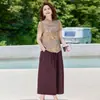 Estilo Nuevo de Verano 2026 Ropa de Madre Traje de Manga Corta para Mujer, Ropa de Moda para Mujeres de Mediana Edad y Mayores, Conjunto de Dos Piezas de Nuevo Estilo Chino para Mujer