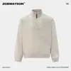 Sudadera de forro polar con media cremallera para hombre Zoewatson Transfronteriza 2026 Invierno Nueva Gruesa Cálida Cuello alto
