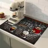 Tapete de Café Estilo Americano Mais Vendido na Fronteira, Tapete Absorvente Antiderrapante de Terra de Diatomáceas para Cozinha Doméstica e Balcão de Bar, Dropshipping Disponível