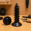Tornillo autorroscante de acero inoxidable 304 cabeza avellanada negra tipo flor de ciruelo tornillo para madera cabeza plana antirrobo tipo flor de ciruelo negro con columna