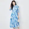 2417808-Shenzhen Nanyou Estilo Francés Femenino Lujo Accesible Vestido de Gasa Estampada Verano Nuevo 2024