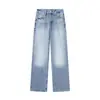 Ropa de Mujer al por Mayor para Exportación Transfronteriza 2025 Otoño Estilo Europeo y Americano Jeans Casuales Desgastados de Cintura Media para Mujer D6960037
