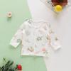 Blusa de Bebê Peça Única para Primavera e Outono Roupas de Outono para Bebê Cardigan de Algodão Puro Classe A Sem Costura Roupa Básica de Manga Longa para Usar por Cima