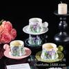 Juego de Tazas de Café Chunford Lirio del Valle Morado Aspecto de Alta Gama Cerámica de Lujo Ligero Diseño de Taza Regalo de Boda para Pareja Inauguración de Casa