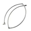 Pértiga Plegable Reforzada de Acero Inoxidable Red de Pesca a Prueba de Óxido Cabeza de Red Hueca para Captura Grande Bagre Soldadura Integrada Red