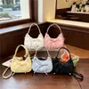 Elegante y estilosa bolsa de mano con lazo para mujer, moderna bolsa de mano con forma de media luna, bolso cruzado de moda de estilo coreano de nicho