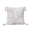 Funda de Almohada Floral Bordada de Margarita, Estilo Pastoral de Lujo Ligero Decoración de Casa de Huéspedes, Cojín para Ventana Abuhardillada, Cojín Cuadrado Desmontable y Lavable