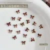 Acessórios de nail art de laço marrom para outono e inverno, tendência popular online, gravata borboleta Maillard, unhas vestíveis, acessórios decorativos de resina
