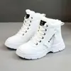 Botas de nieve cálidas forradas de polar para mujer invierno 2024 nuevos zapatos gruesos de algodón talla 34 zapatilla alta