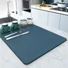Tapete Escurridor de Cocina, Tapete Absorbente de Tierra de Diatomeas para Encimera, Tapete para Ollas, Tapete Aislante de Calor, Posavasos para Barra, Tapete para Secar Platos, No Lavable