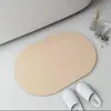Alfombrilla de Baño de Tierra de Diatomeas de Color Sólido Transfronteriza, Alfombrilla Ovalada para Pies de Baño Absorbente de Agua Antideslizante de Secado Rápido, Más Vendido en Amazon