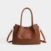 Nova Bolsa Tecida Versátil Coreana de Nicho 2026 para Mulheres, Bolsa Tote de Grande Capacidade com Acabamento de Luxo, Adequada para Férias e o Dia a Dia, Bolsa de Ombro