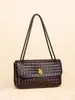 Bolso de Noche Nuevo de Alta Calidad para Mujer, Bolso de Hombro Versátil con Solapa de Moda Transfronteriza, Bolso de Cadena, Bolso Cruzado de Estilo Simple