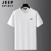 Camiseta Casual de Manga Corta con Cuello Redondo y Bordado para Hombre JEEP SPIRIT, Camiseta Deportiva Fina de Corte Holgado