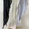 "Estilo de Ouyang Nana" bufanda triangular de encaje con estampado de lunares, pañuelo de lunares tejido para mujer, nuevo para primavera y otoño