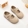 Sapatos Doces Bufantes Estilo Retro Francês para Meninas Sapatos Mary Jane de Couro para Meninas Primavera e Outono Sapatos de Salto Único Tesouro Feminino Bico Redondo Solado Macio Versátil