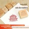 Fornecimento Direto da Fábrica selo de madeira escultura madeira criativa bloco de madeira borracha couro conta manual selo requintado