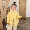 Jaqueta de Inverno Feminina com Penas 2024 Novo Modelo Infantil 90 Jaqueta de Penas de Pato Branco Tecido Jaqueta de Penas