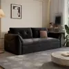 Sofá Cama, Doble Propósito, Plegable, Multifuncional, Compacto, Fácil de Almacenar, Diseño de Línea Recta, Estilo Crema, Sofá de Dormitorio de Moda