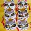 Máscara de raposa máscara de rosto de gato pintada à mão anime homens e mulheres suprimentos para festa baile barraca Feira do Templo Brinquedos