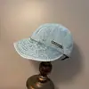 Gorra de Béisbol de Mezclilla Estilo Retro Japonés Etiqueta B para Mujer, Adelgazante, Todas las Temporadas, Moda Coreana Casual Versátil