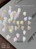 Novos Acessórios de Arte para Unhas Flor de Magnólia 3D Atmosfera de Celebridade da Internet Cores Misturadas Macaron Flor Esculpida Suave Decoração de Unhas Flor de Magnólia Venda por Atacado