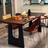 Mesa de Comedor de Madera Maciza, Madera de Nogal, Escritorio Largo Grande para Sala de Estar, Escritorio de Trabajo, Mesa Grande de Tablero para Comedor y Escritura, Mesa de Conferencias Integrada, Escritorio de Oficina