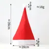 Decorações de Natal Transfronteiriças Chapéu de Fantasia do Papai Noel Chapéu de Natal Não Tecido Chapéu de Natal de Pelúcia Curta