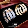 Pulsera Metálica Ins Transfronteriza Multicapa Exagerada Nicho Estilo Frío Brazalete Brazalete Simple Moda Pulsera de Alta Gama