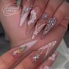 Peças de Unha Quentes Transfronteiriças Estilo Europeu e Americano Manicure Francesa Patch Pó Cor de Contraste Preto Explosões de Comércio Exterior Unhas Postiças Produtos Acabados