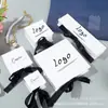Caja Plegable con Tapa de Cinta Caja de Empaque para Joyería Caja de Empaque con Lazo Caja para Joyería de Collar, Anillo, Reloj Se Puede Añadir Logo