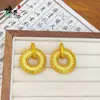 Loja de Ouro Mesmo Estilo Ouro Areia Fio de Ouro Totalmente Cravejado com Diamante Padrão de Moeda Antiga Fivela de Segurança Pingente Novo Estilo Chinês Corda Trançada Ruyi Corrente para Suéter para Mulheres