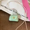 "Pendurado Fofo" Ins Couro de Vaca Coração Bolsa Pequena Pingente de Colar Mini Acessórios Gato Porta-Moedas
