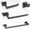 Porta-toallas Negro de Acero Inoxidable 304, Soporte para Papel de Cocina, Accesorios de Ferretería para Baño, Barra para Toallas, Gancho para Baño, Diseño Sencillo