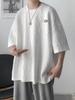 Camiseta de Hombre Wafflick Tridimensional Diseño Estilo Hong Kong Manga Corta Camiseta de Hombre Marca de Moda Verano Moderno Nicho Top Holgado