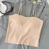 Camisola de canalé con cuello redondo y brillo fino, con hermoso diseño en la espalda, forro de seda modal para mujer, camiseta sin mangas transpirable y cómoda para mujer