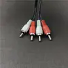 Cable de audio de 4 cabezas doble cabeza de loto 2 a 2 2rcadvd TV conexión amplificador audio altavoz 1.2 metros 1 metro