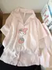 Pijama japonés rosa de color puro estilo princesa para mujer, conjunto de dos piezas de verano con manga corta y pantalón corto, para que las niñas lo usen fuera de casa