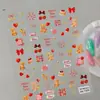Adesivos Originais Ursinho Mirtilo para Nail Art 5D Embossados Tridimensionais Boneca Ursinho Sobremesa Adesivos DIY para Unhas Estilo Aa