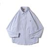 Beijie Moda Masculina Estilo Americano Marca Tendência Outono 2025 Novo Pequeno Bordado Camisa Listrada Masculina Tendência Casual