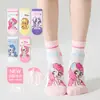 Meias de Verão para Meninas, Meias Antiderrapantes para Chão, Leves, Respiráveis, Isolantes Térmicos, Meias de Malha Rosa para Crianças para Trampolim de Parque de Diversões